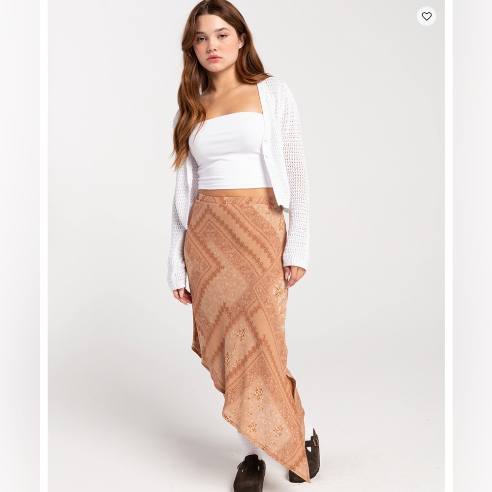 Full Tilt//Assymetrical skirt in rust